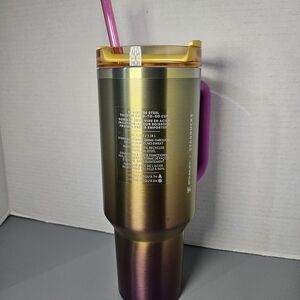 Stanley x Starbucks 40oz Tumbler 2024 Summer Sunset Gradient Gold And Pink
